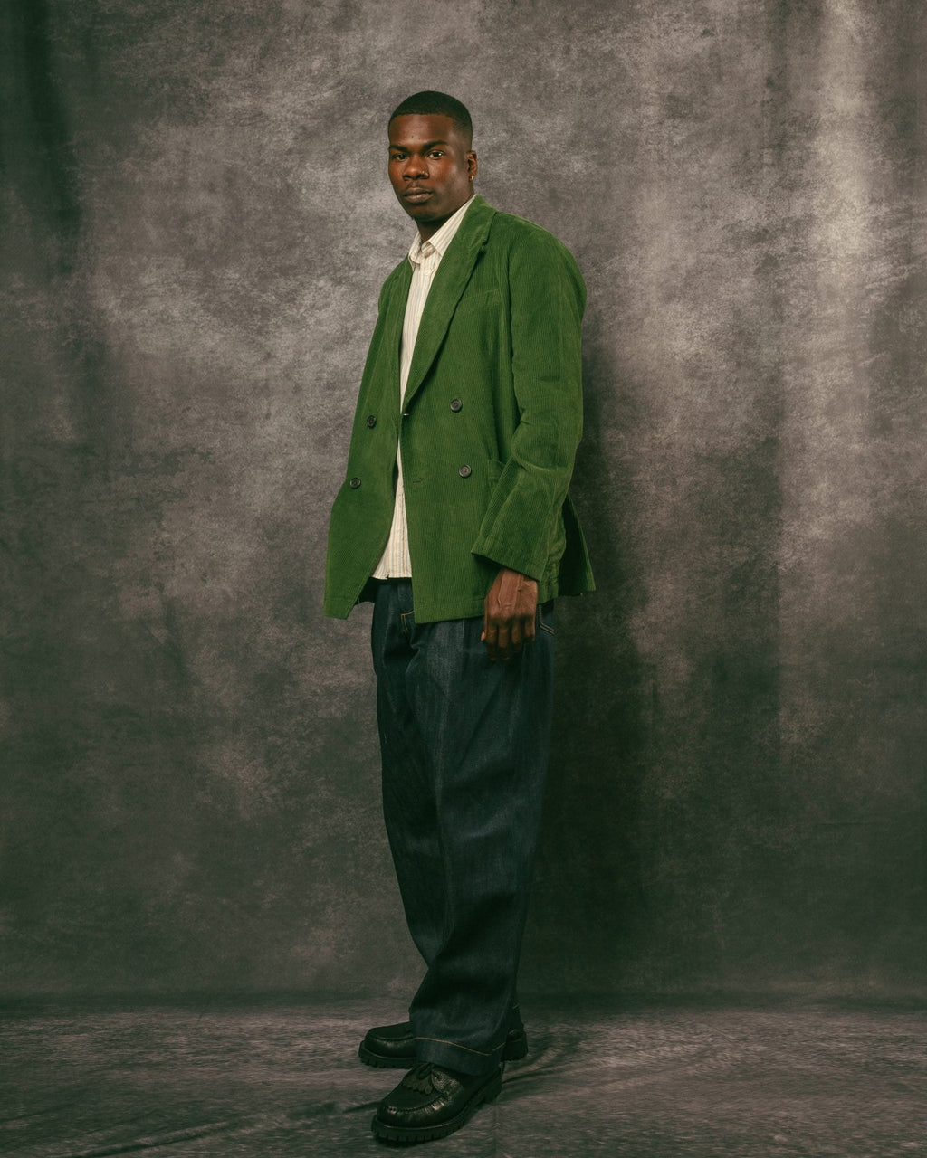 Manor Jacket Green Corduroy - UNIVERSAL WORKS