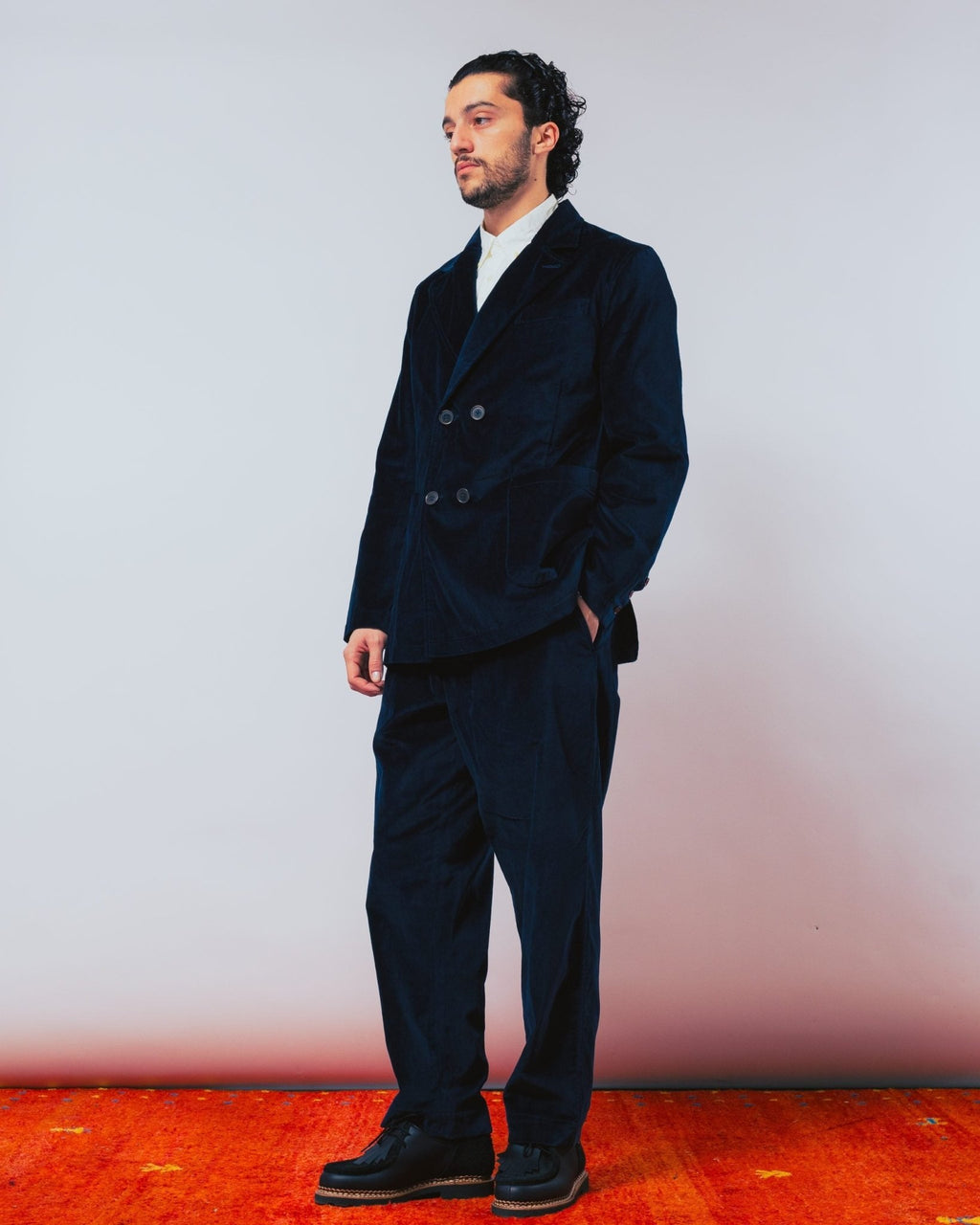 Manor Jacket Velveteen Navy - UNIVERSAL WORKS