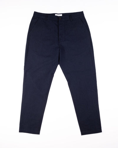 Military Chino Lord Cotton Linen - Navy - UNIVERSAL WORKS