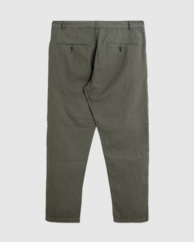 Military Chino Merida Seersucker Olive - UNIVERSAL WORKS
