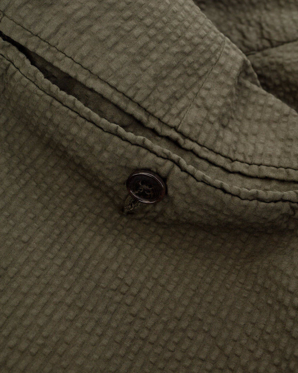 Military Chino Merida Seersucker Olive - UNIVERSAL WORKS