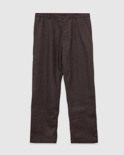 Military Chino Recycled Italian Tweed Brown - UNIVERSAL WORKS
