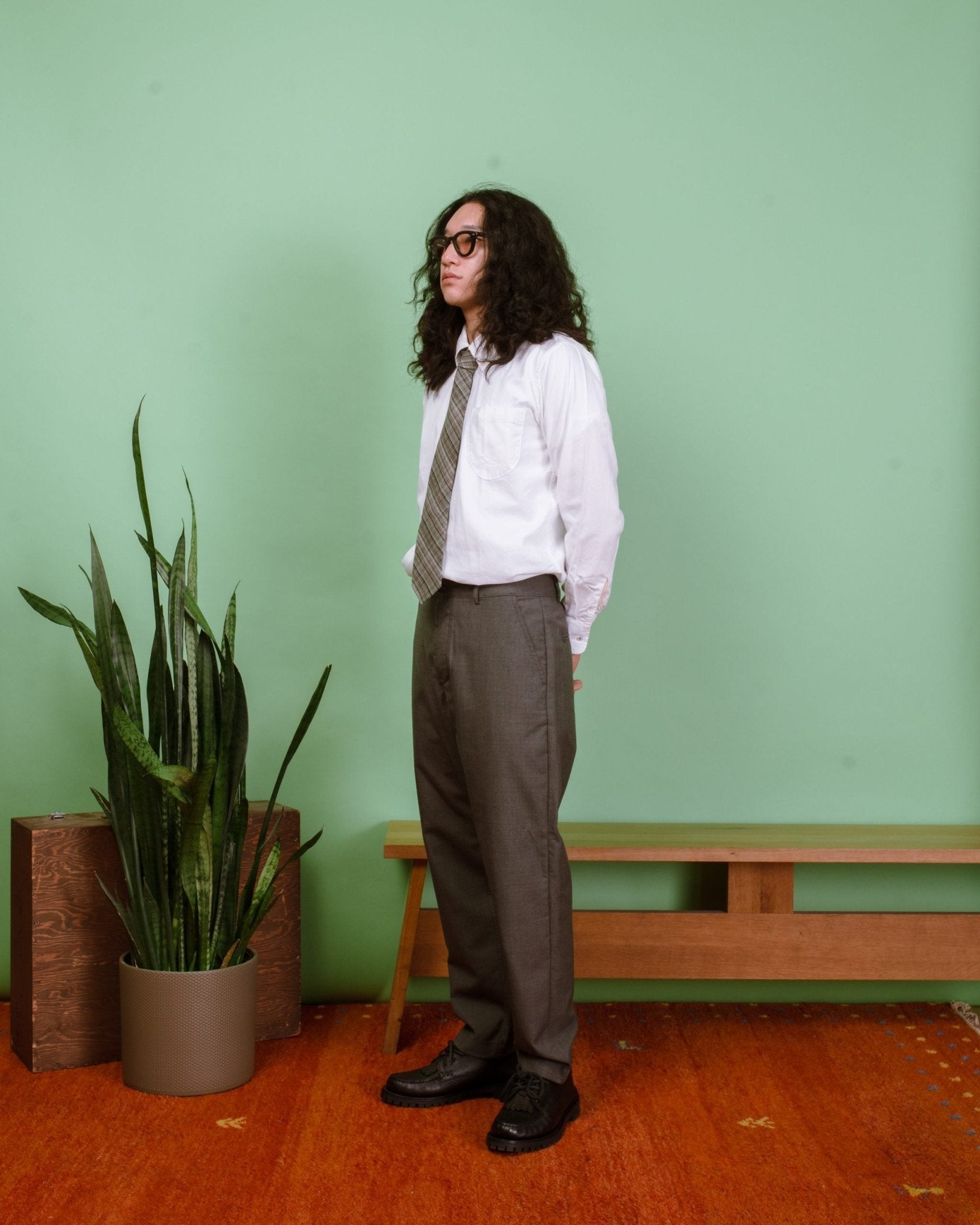 Military Chino Tropical Suiting - Grey Marl - UNIVERSAL WORKS