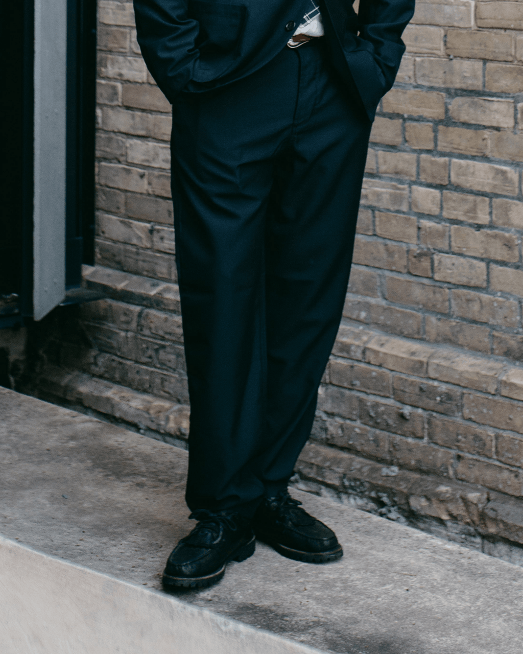 Military Chino Tropical Suiting - Navy - UNIVERSAL WORKS