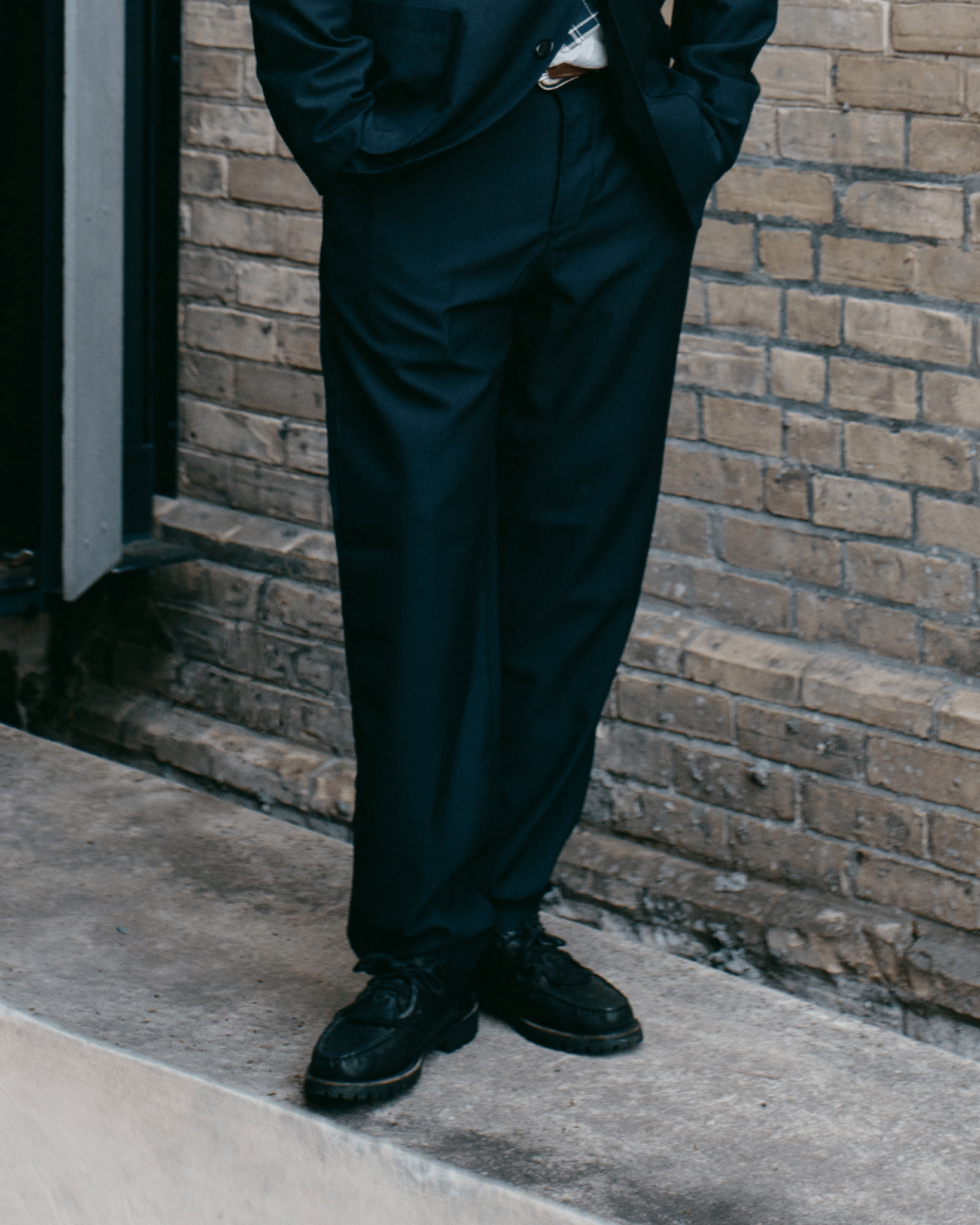 Military Chino Tropical Suiting - Navy - UNIVERSAL WORKS