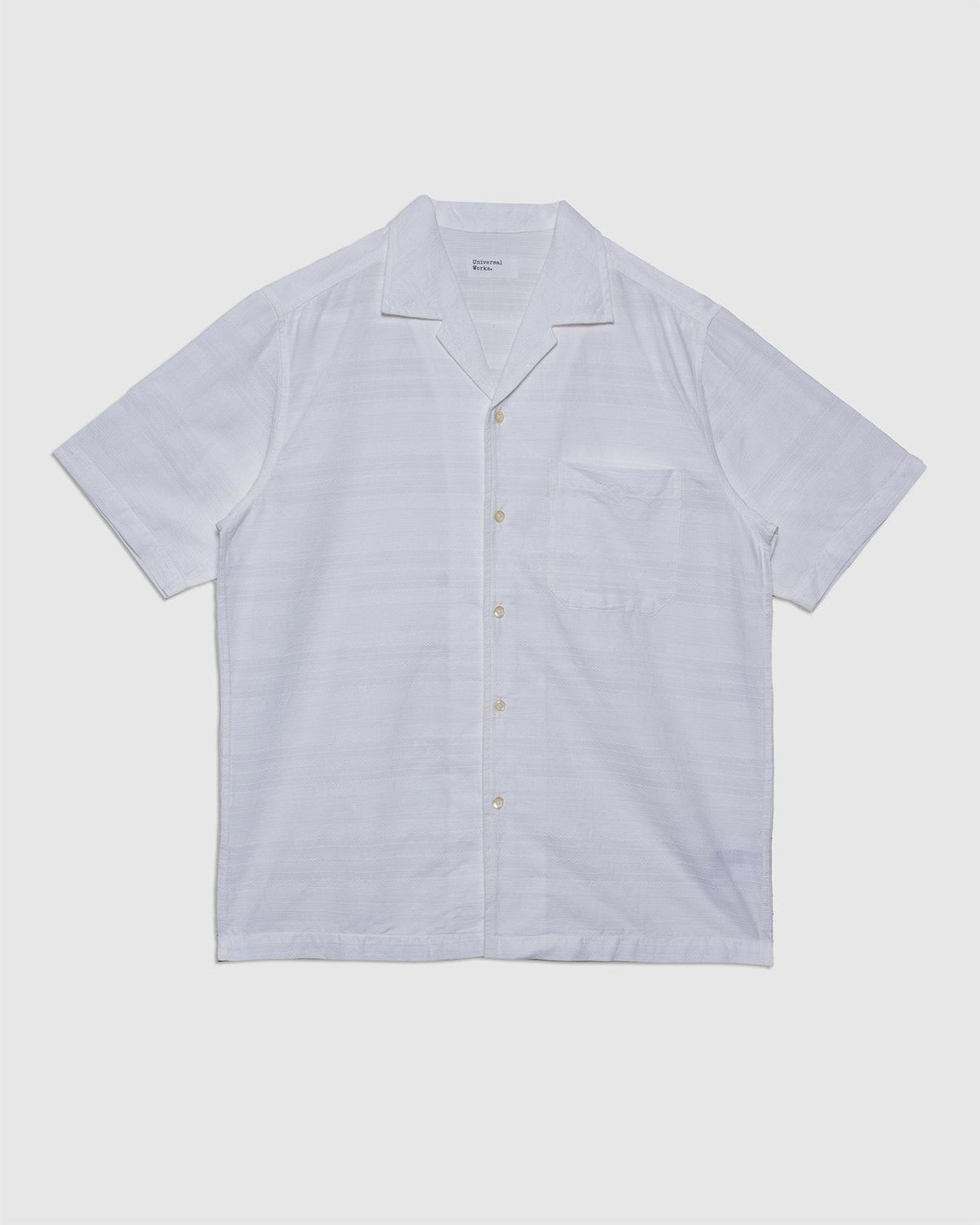 Minari Shirt Deffe Self Stripe - Ecru - UNIVERSAL WORKS