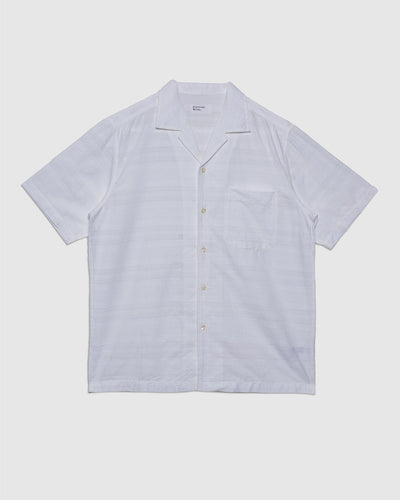 Minari Shirt Deffe Self Stripe - Ecru - UNIVERSAL WORKS