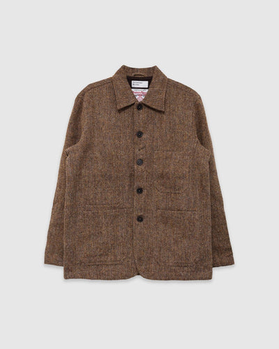 OG Bakers Jacket Harris Tweed Sand/Brown - UNIVERSAL WORKS