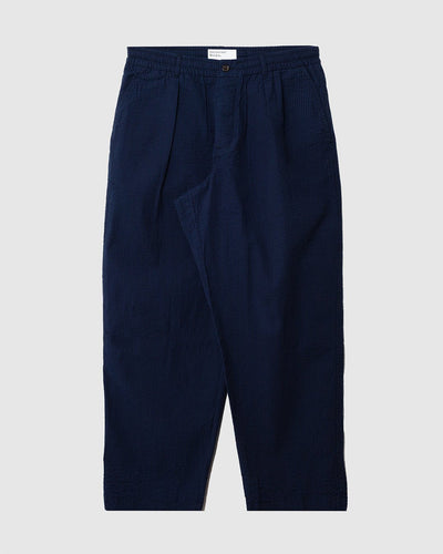 Oxford Pant Derby Stripe Navy - UNIVERSAL WORKS