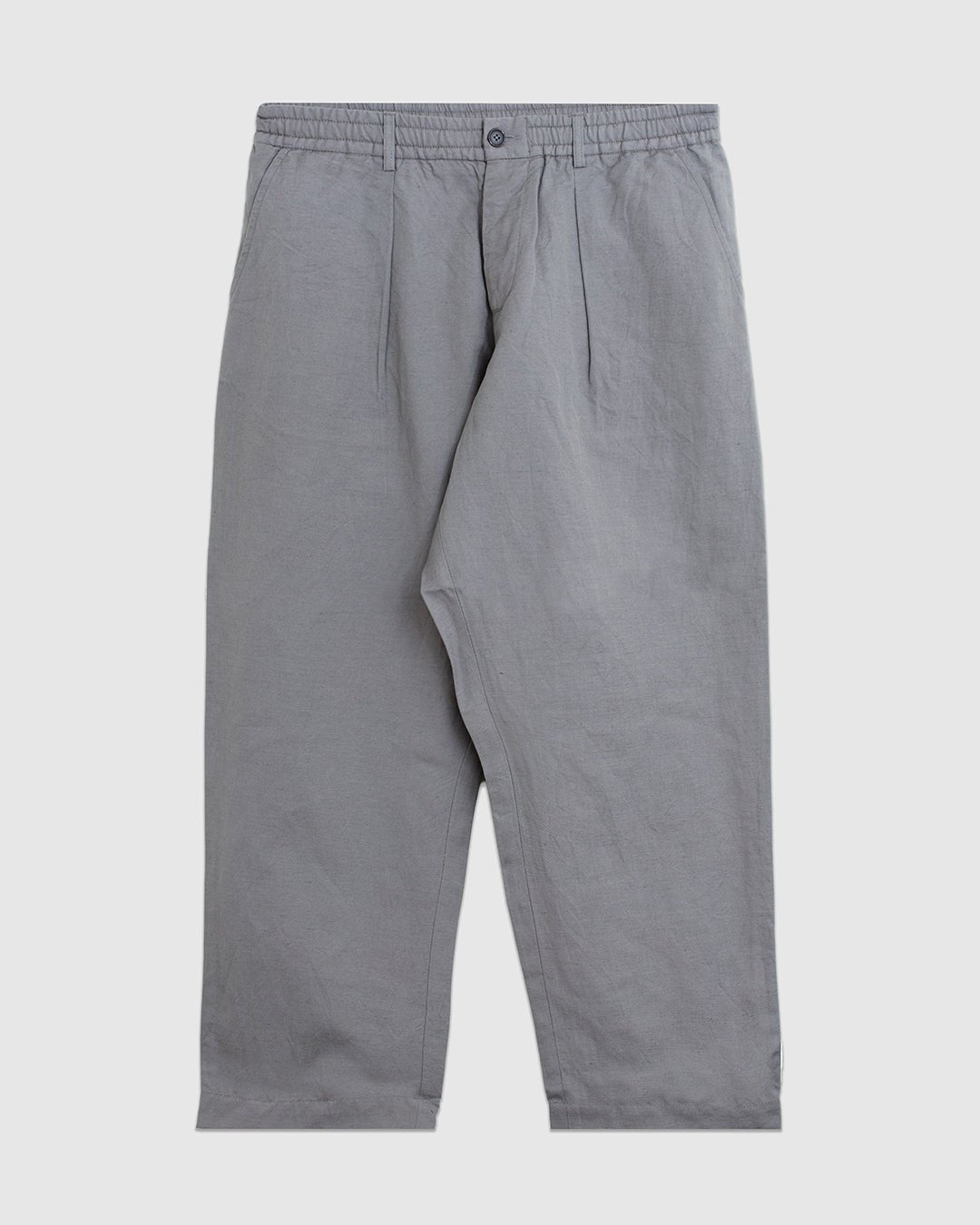 Oxford Pant Linen Slub Mid Grey - UNIVERSAL WORKS