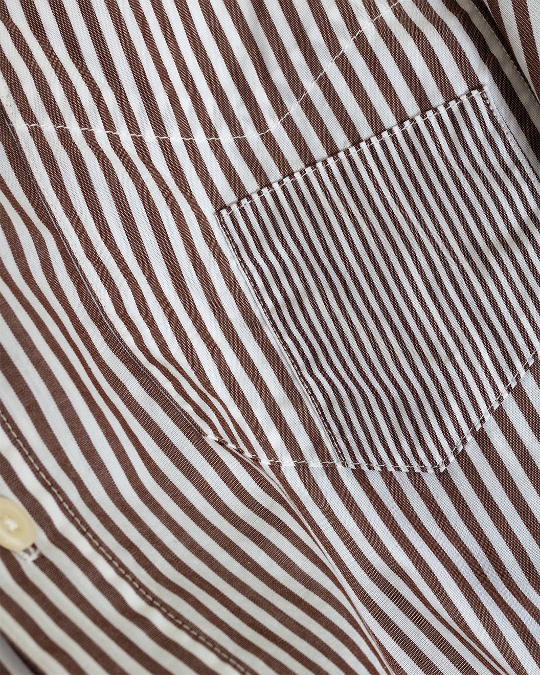 Patched Shirt Queens Cotton Brown - UNIVERSAL WORKS