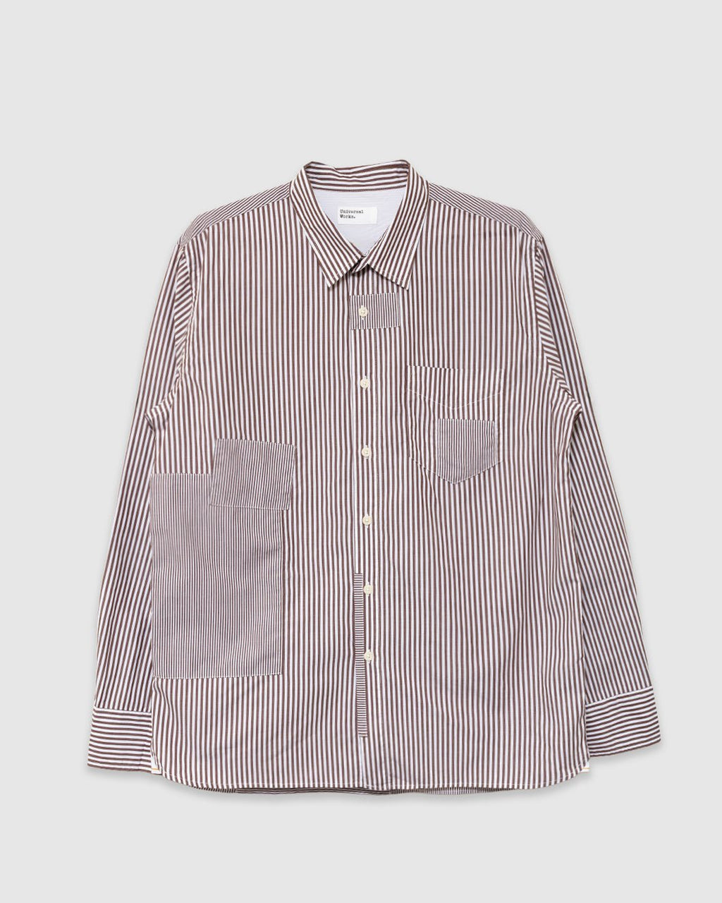 Patched Shirt Queens Cotton Brown - UNIVERSAL WORKS