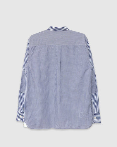 Patched Shirt Queens Cotton Navy - UNIVERSAL WORKS