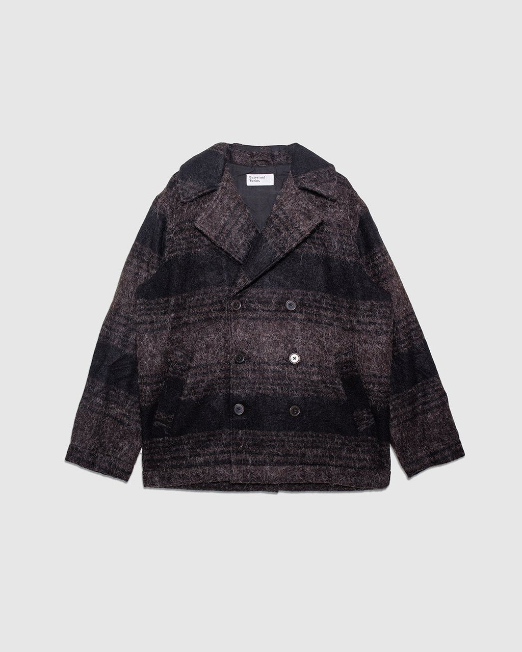 Peacoat Alpaca Mix - Brown/ Black - UNIVERSAL WORKS