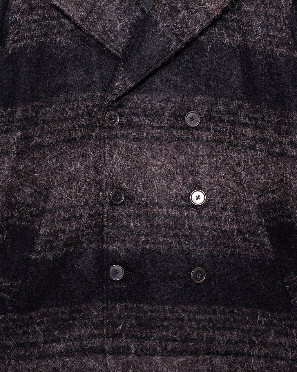 Peacoat Alpaca Mix - Brown/ Black - UNIVERSAL WORKS