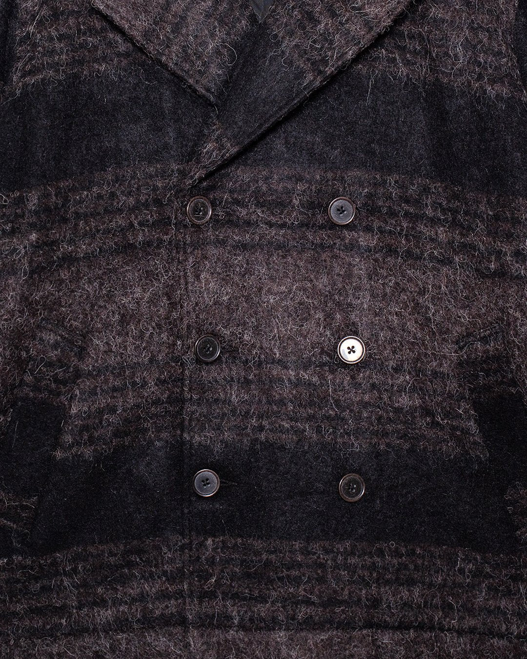 Peacoat Alpaca Mix - Brown/ Black - UNIVERSAL WORKS