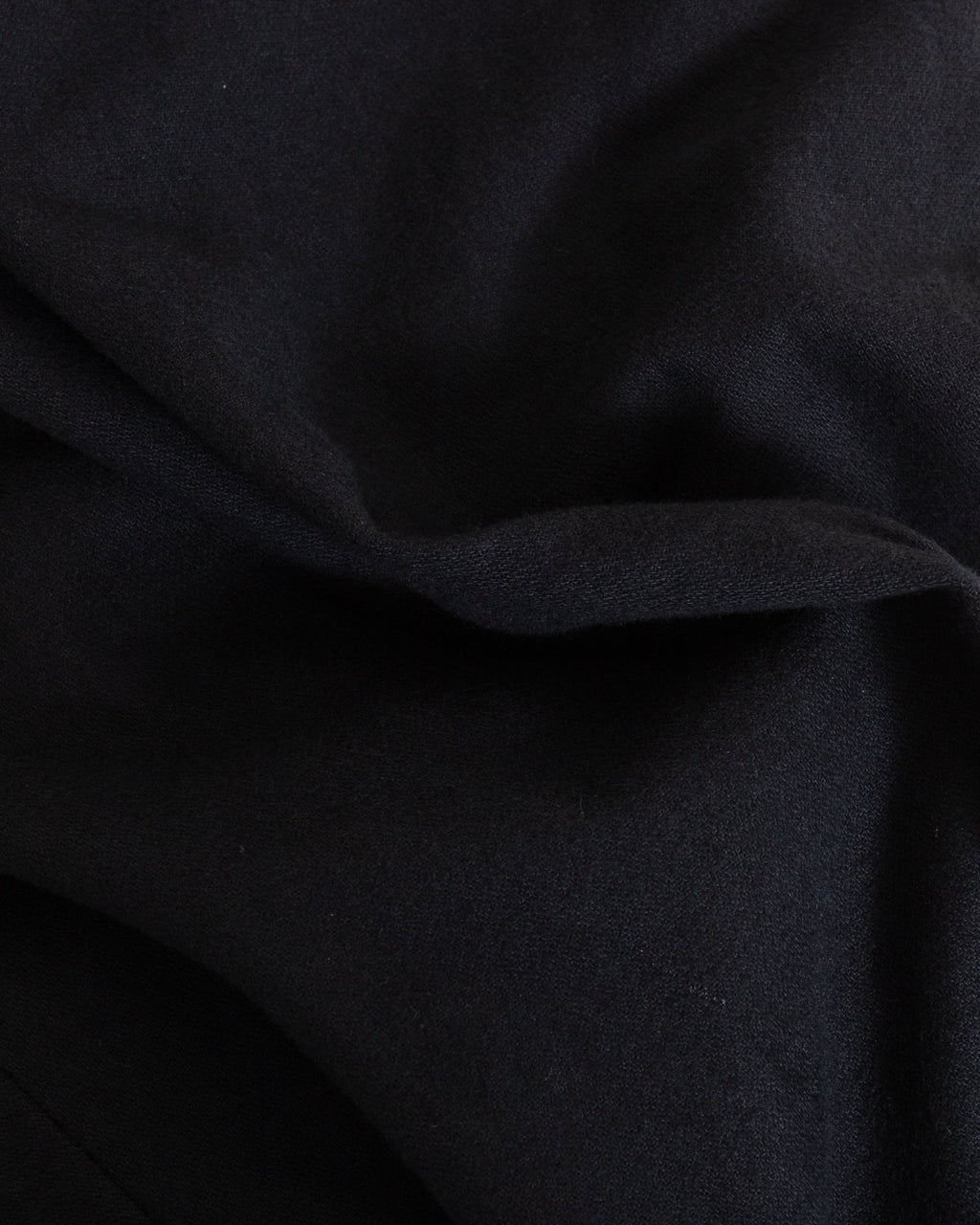 Pleated Track Pant Brushed Moleskin Black - UNIVERSAL WORKS