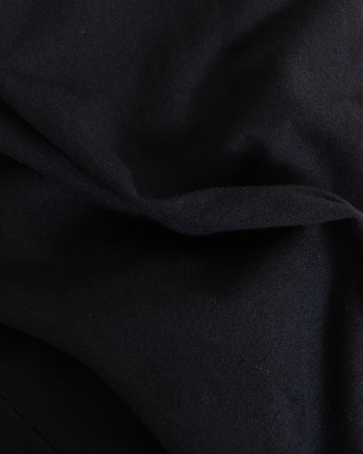 Pleated Track Pant Brushed Moleskin Black - UNIVERSAL WORKS