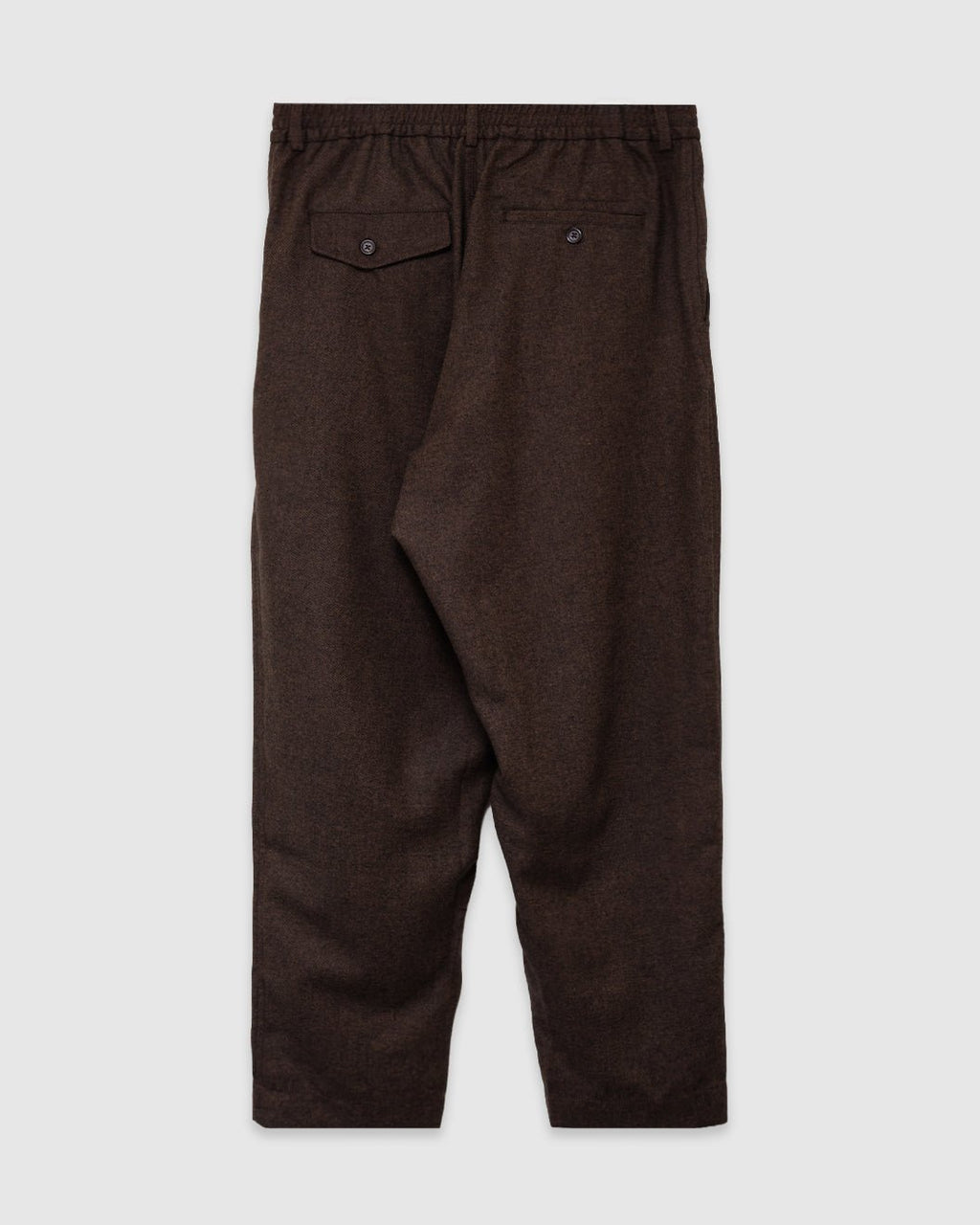 Pleated Track Pant Recycled IT Tweed Brown - UNIVERSAL WORKS