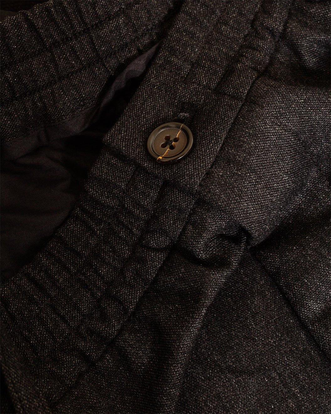 Pleated Track Pant Recycled IT Tweed Charcoal - UNIVERSAL WORKS