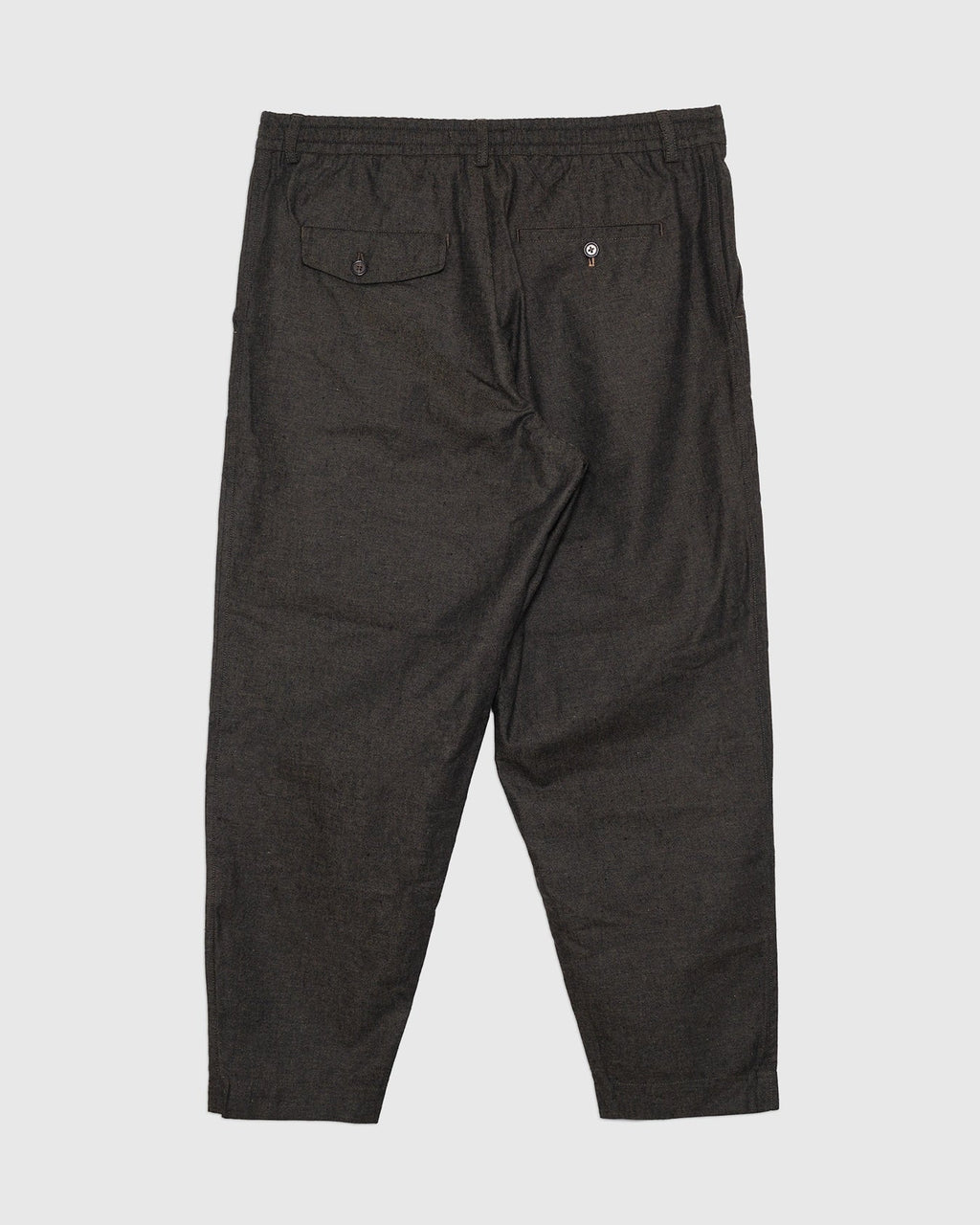 Pleated Track Pant Recycled IT Tweed Olive - UNIVERSAL WORKS