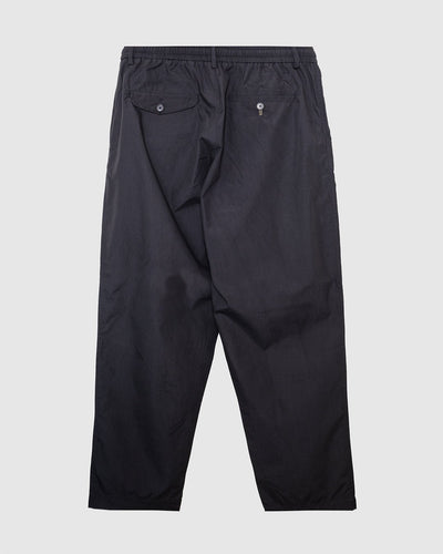Pleated Track Pant Recycled Poly Tech Black - UNIVERSAL WORKS