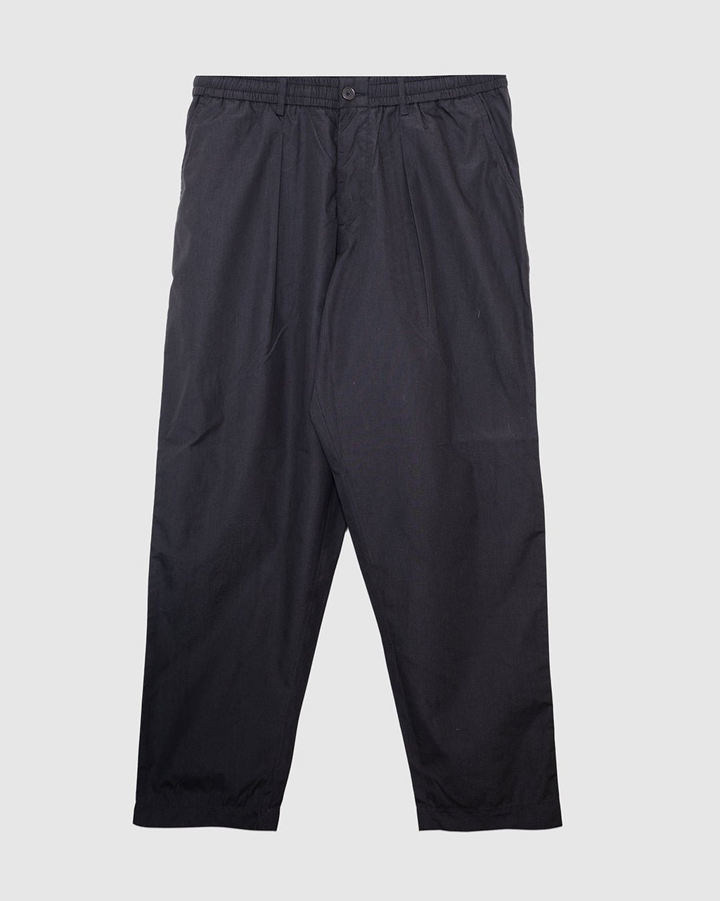 Pleated Track Pant Recycled Poly Tech Black - UNIVERSAL WORKS