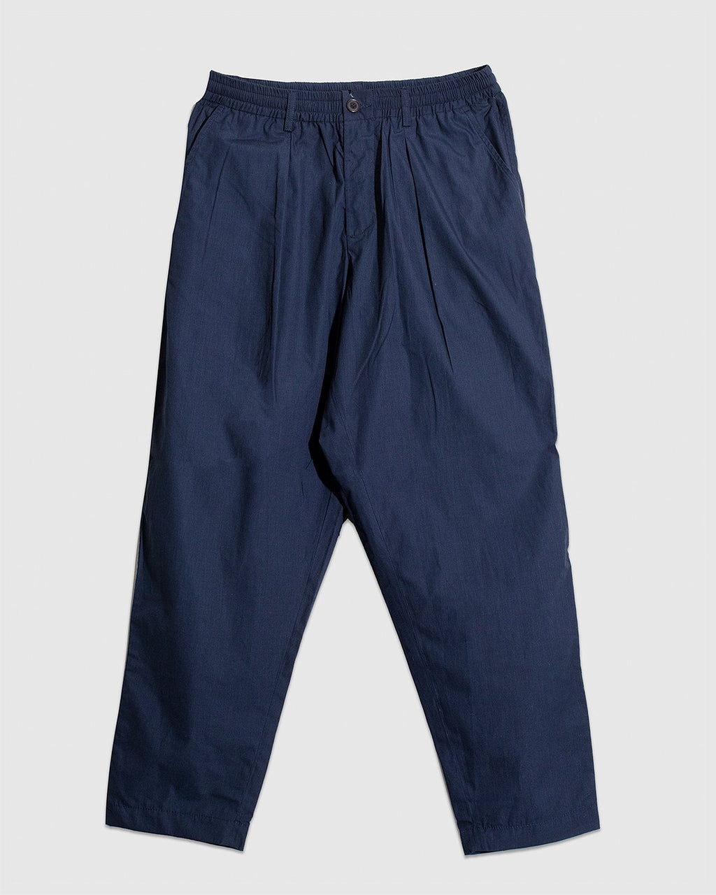 Pleated Track Pant Recycled Poly Tech - Navy - UNIVERSAL WORKS