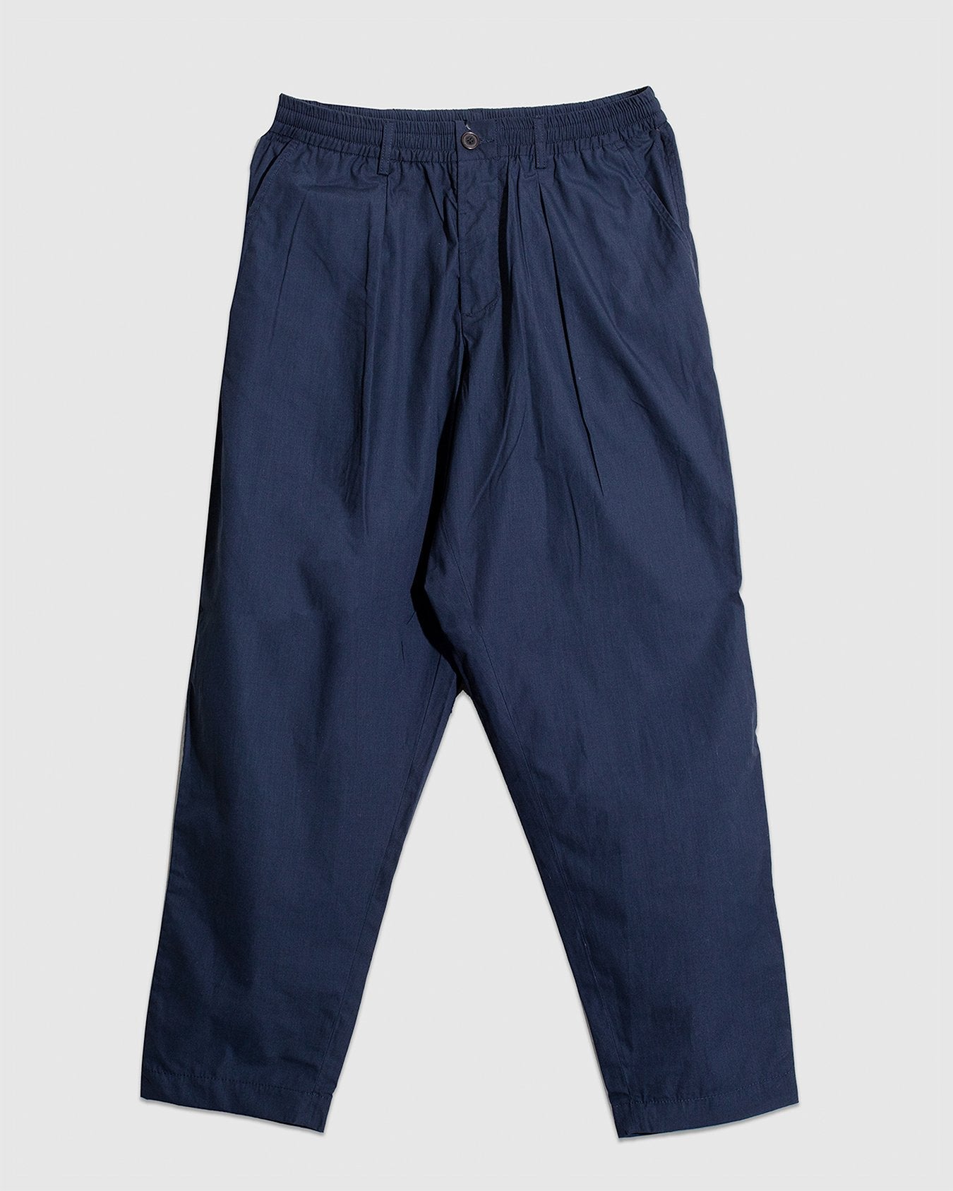 Pleated Track Pant Recycled Poly Tech - Navy - UNIVERSAL WORKS