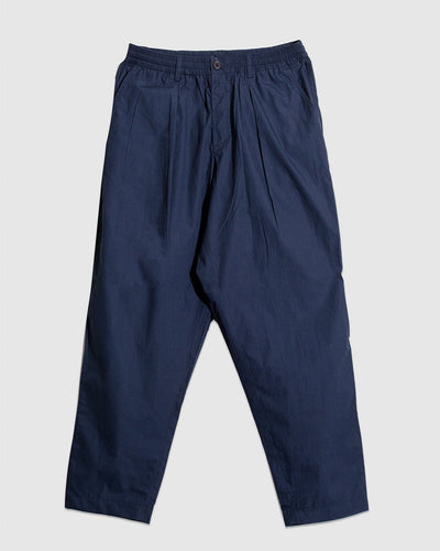 Pleated Track Pant Recycled Poly Tech - Navy - UNIVERSAL WORKS