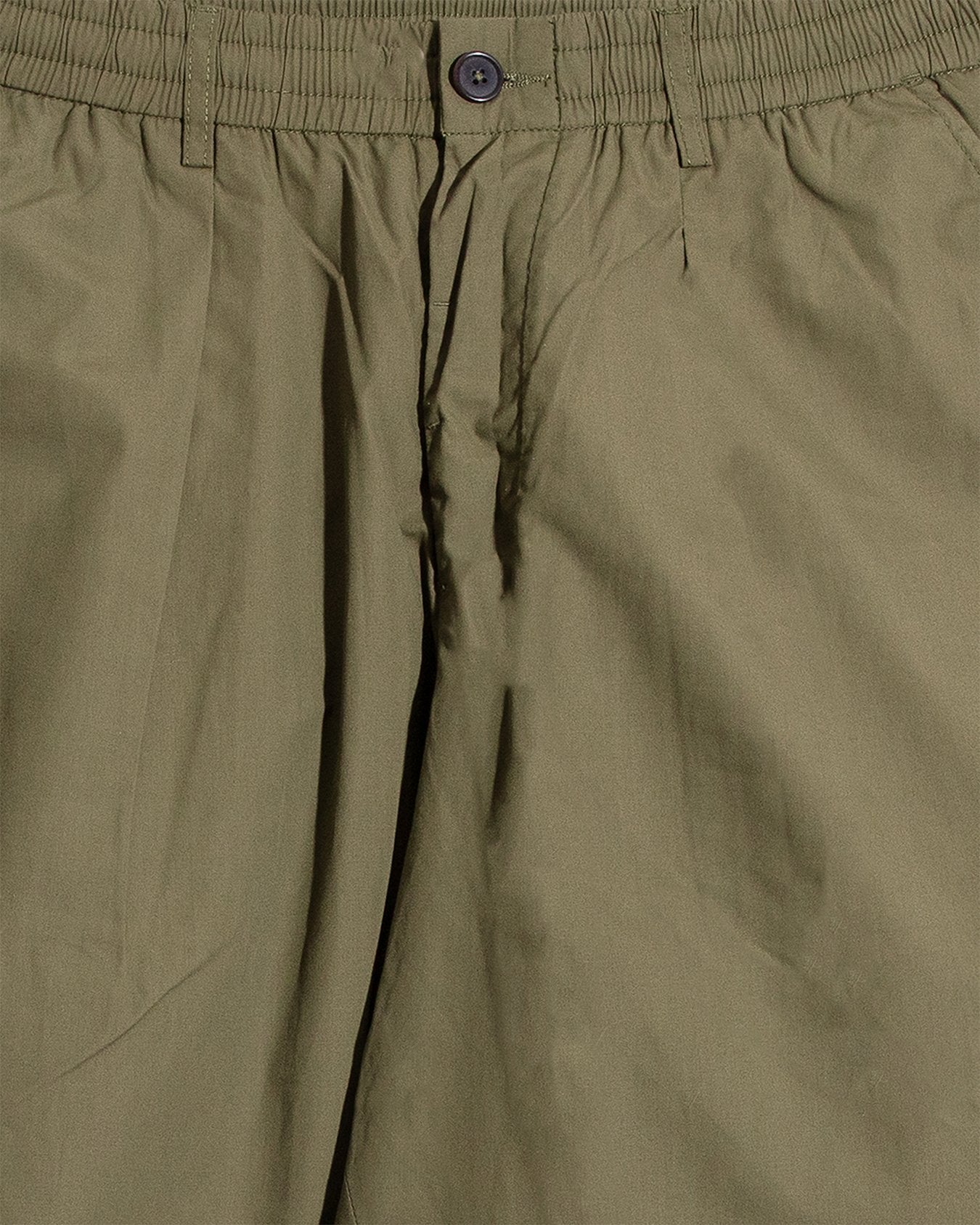 Pleated Track Pant Recycled Poly Tech - Olive - UNIVERSAL WORKS