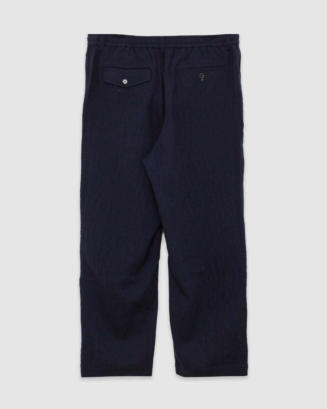 Pleated Track Pant Robin Wool Mix Dark Navy - UNIVERSAL WORKS
