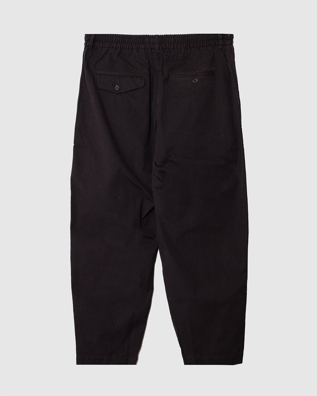 Pleated Track Pant Summer Canvas Licorice - UNIVERSAL WORKS