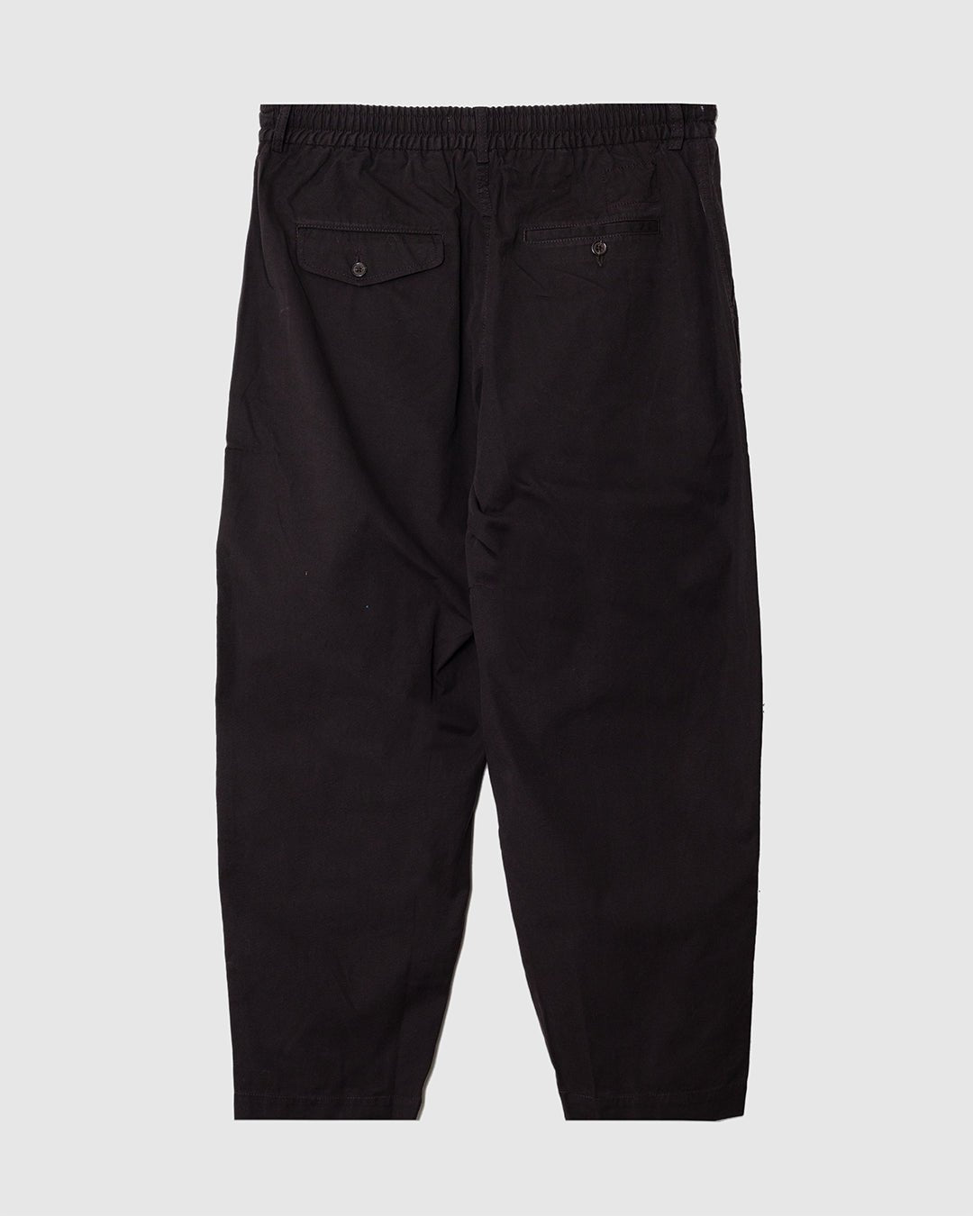 Pleated Track Pant Summer Canvas Licorice - UNIVERSAL WORKS