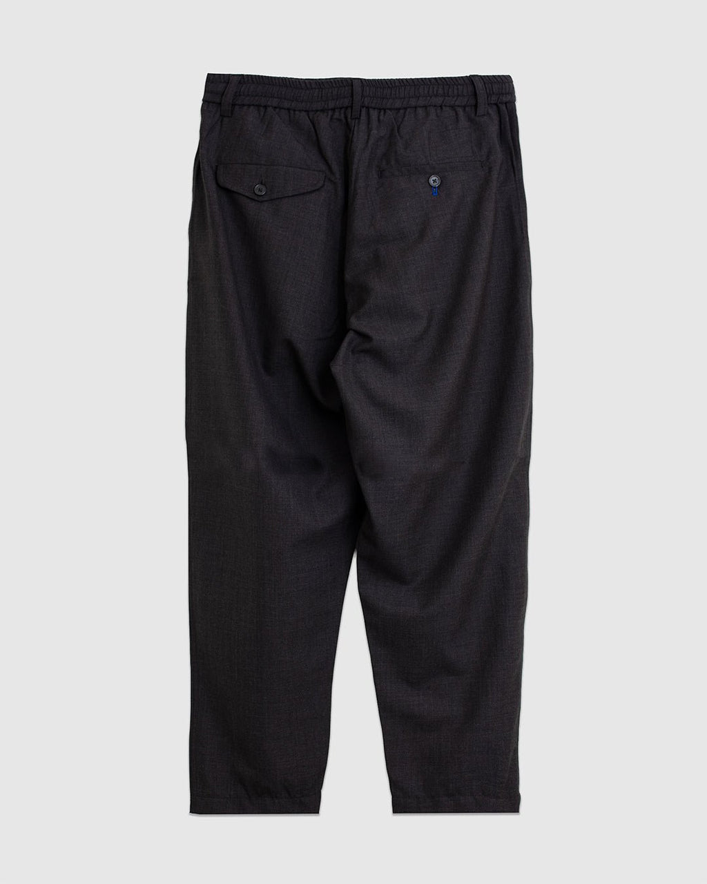 Pleated Track Pant Tropical Suiting Brown Marl - UNIVERSAL WORKS