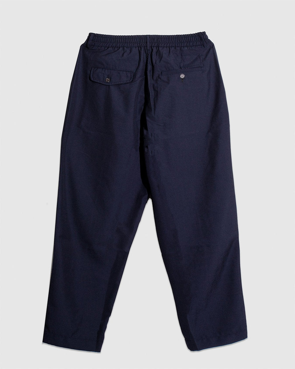 Pleated Track Pant Tropical Suiting - Navy - UNIVERSAL WORKS