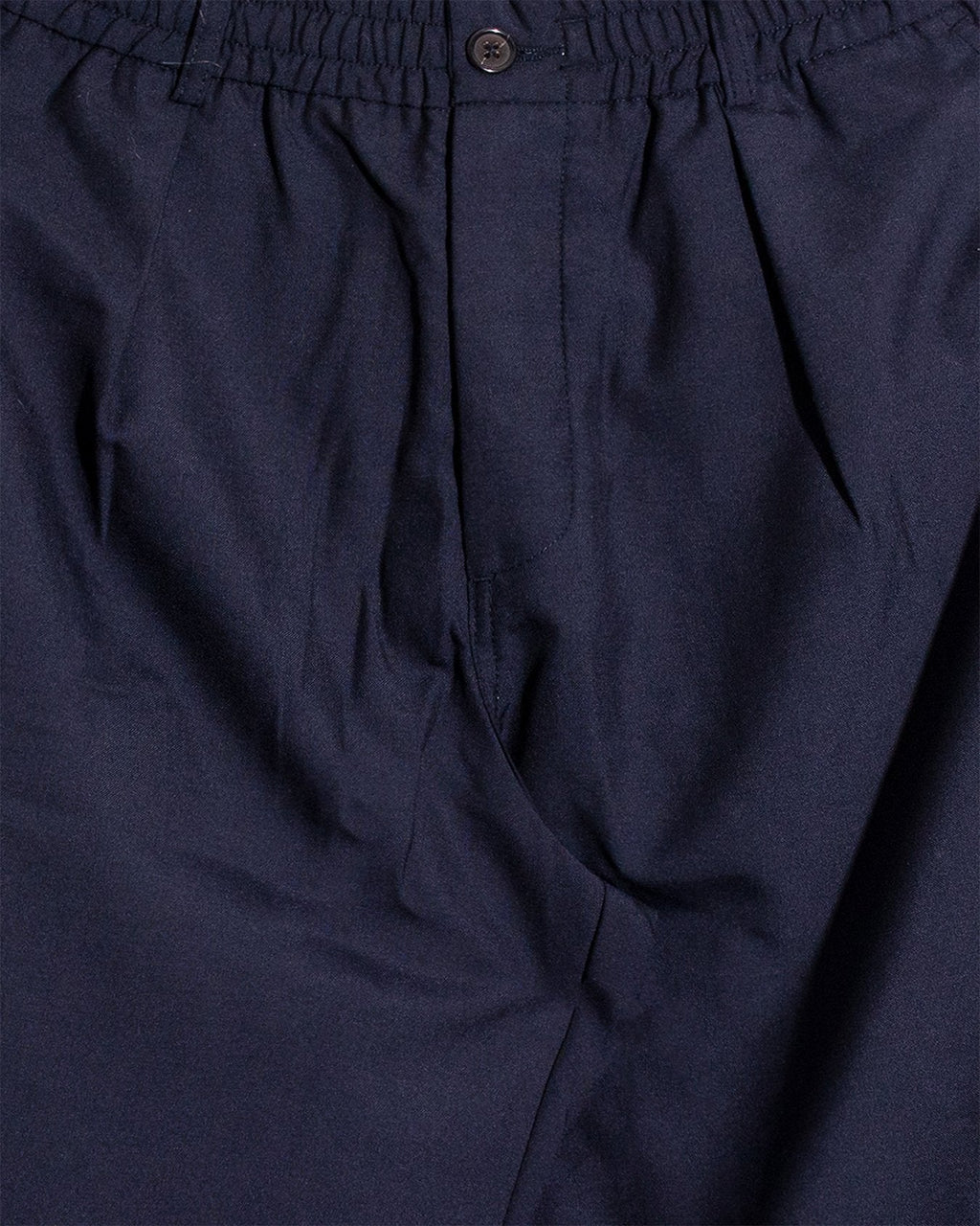 Pleated Track Pant Tropical Suiting - Navy - UNIVERSAL WORKS