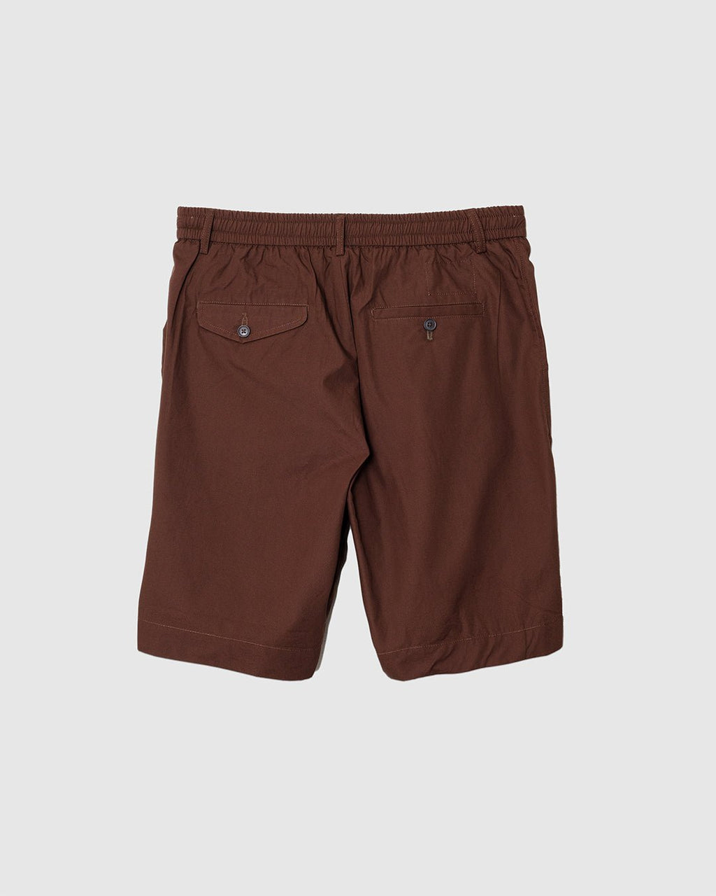 Pleated Track Short Peached Poplin Brown - UNIVERSAL WORKS