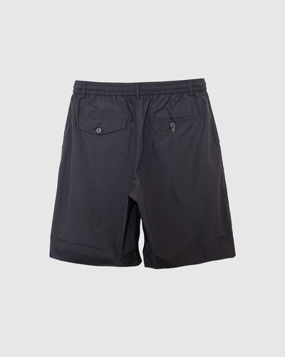 Pleated Track Short Poly Tech Black - UNIVERSAL WORKS
