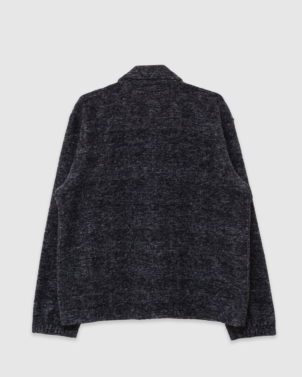 Rams Jacket Wool Mix Knit Grey Marl - UNIVERSAL WORKS