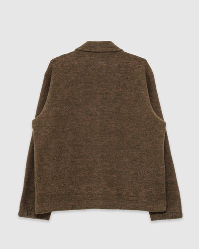 Rams Jacket Wool Mix Knit Olive - UNIVERSAL WORKS