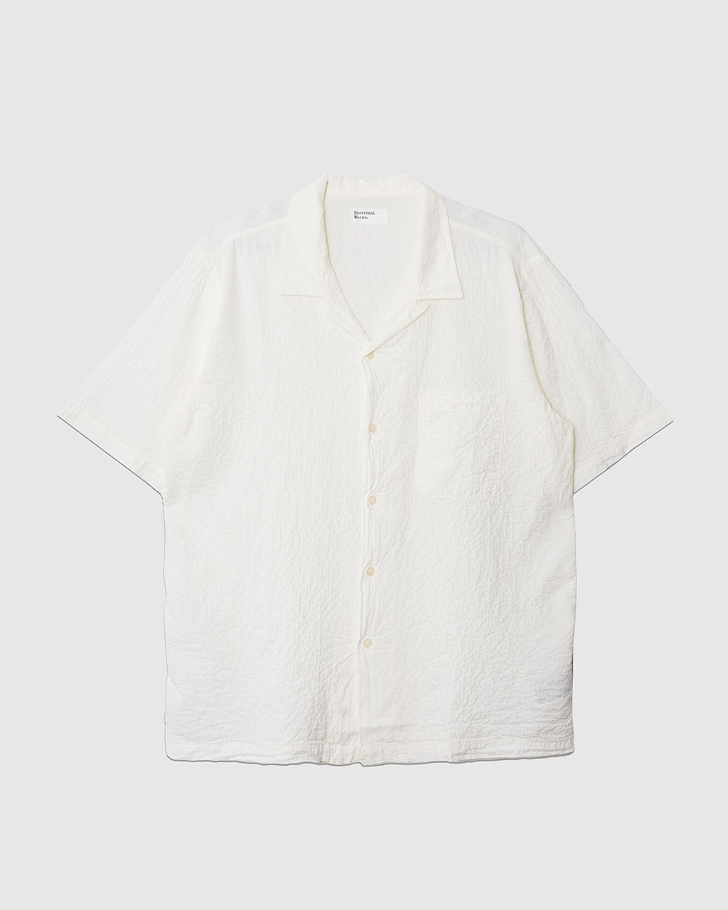 Road Shirt Arten Seersucker Ecru - UNIVERSAL WORKS