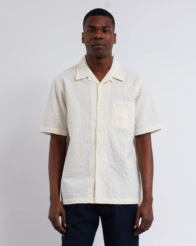 Road Shirt Dot Waffle Ecru - UNIVERSAL WORKS
