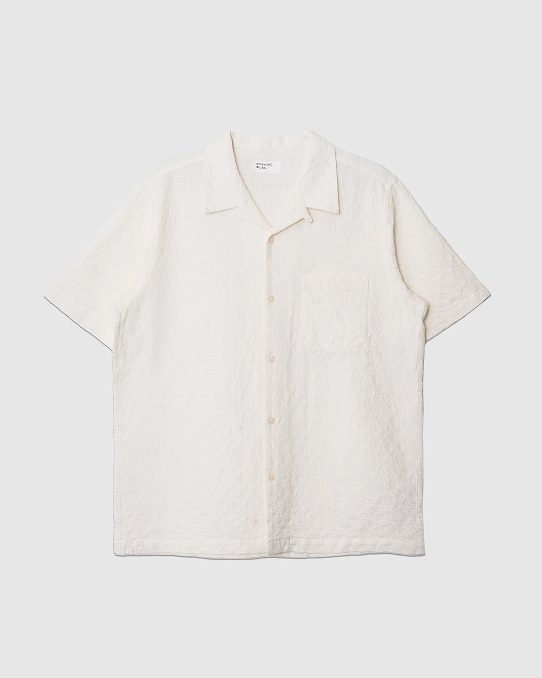 Road Shirt Dot Waffle Ecru - UNIVERSAL WORKS