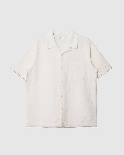 Road Shirt Dot Waffle Ecru - UNIVERSAL WORKS