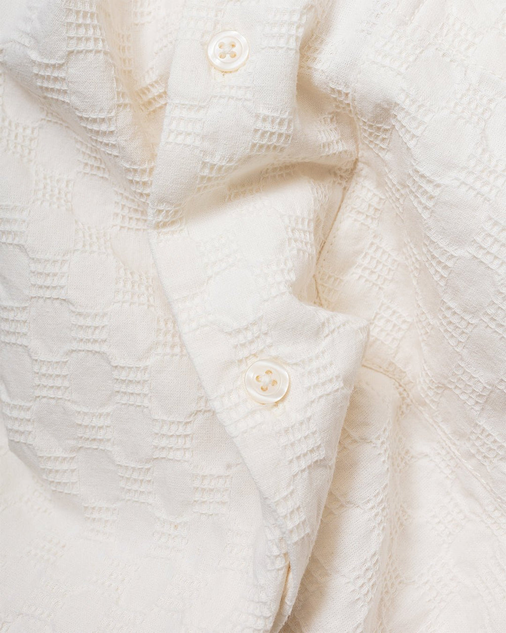 Road Shirt Dot Waffle Ecru - UNIVERSAL WORKS