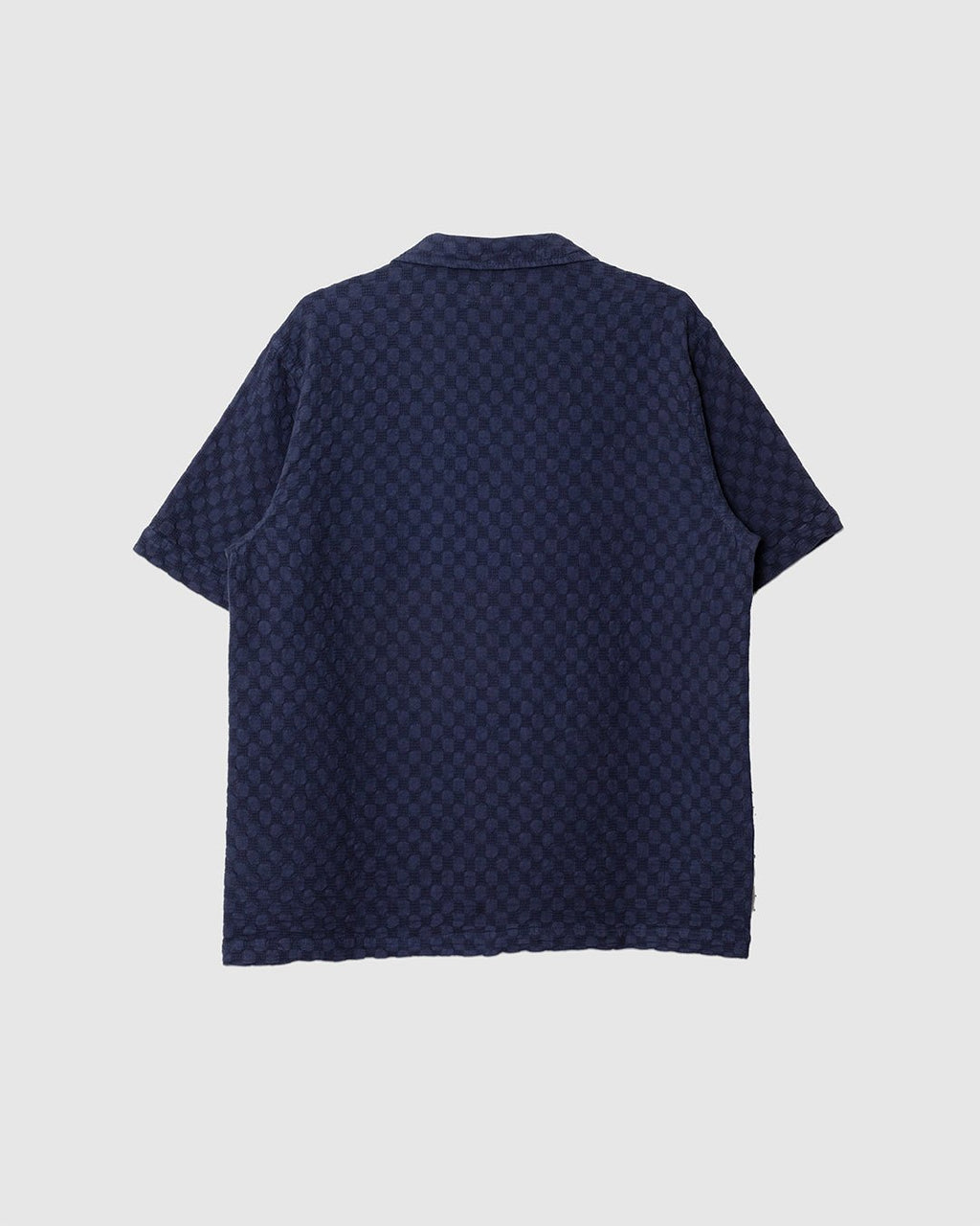 Road Shirt Dot Waffle Navy - UNIVERSAL WORKS