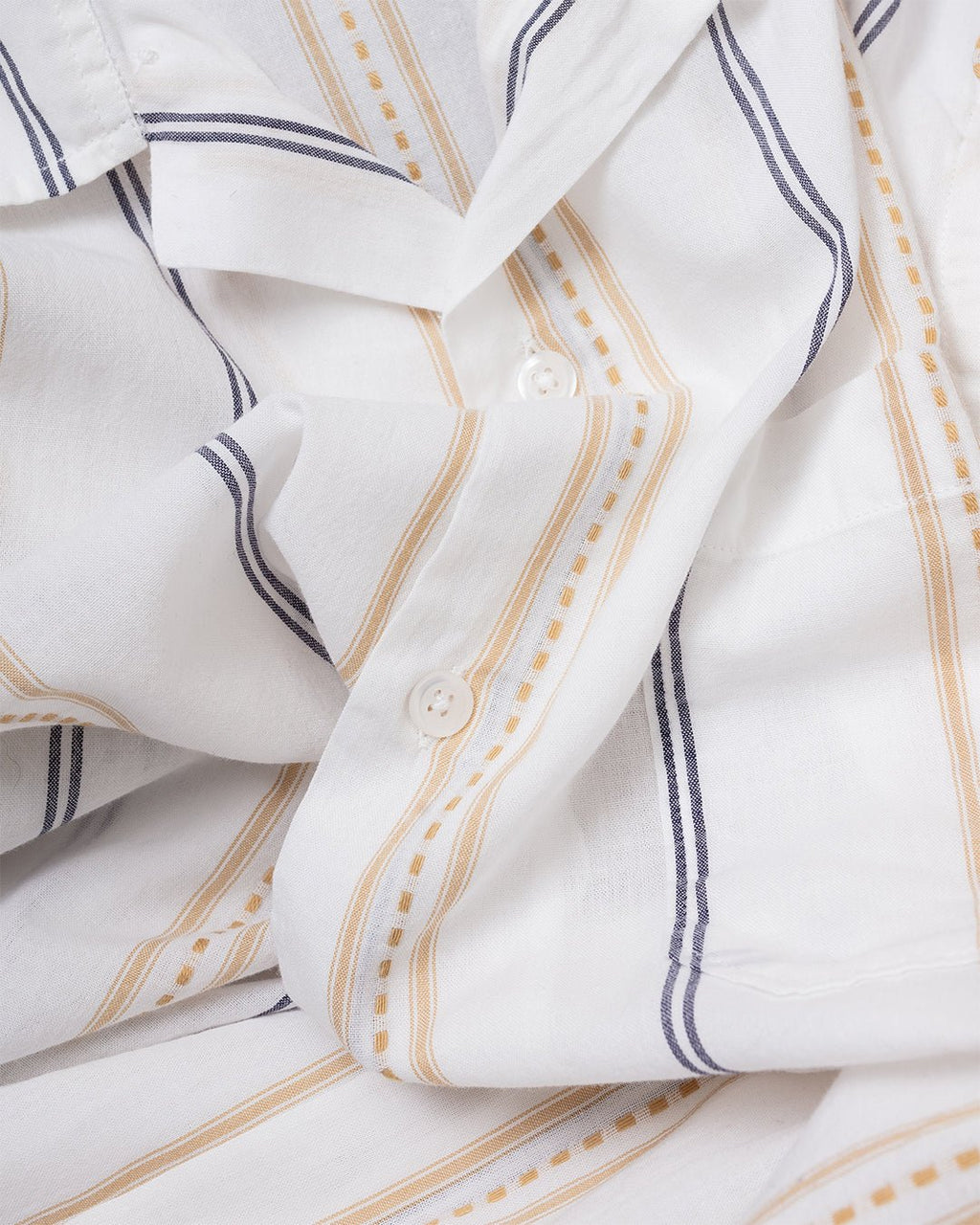 Road Shirt Hendrix Stripe Ecru/Navy/Stripe - UNIVERSAL WORKS