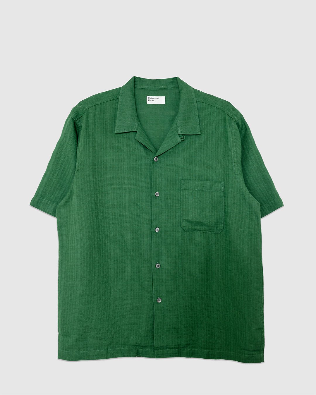 Road Shirt Letts Cotton Green - UNIVERSAL WORKS