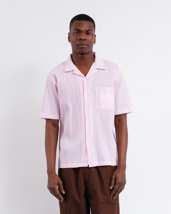 Road Shirt Lily Stripe Pink - UNIVERSAL WORKS